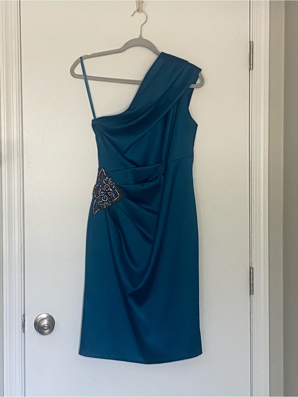 Satin One-shoulder Cocktail dress